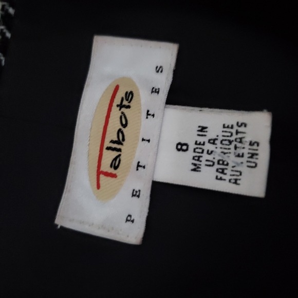 Talbots Wool Blend Houndstooth Blazer Size 8 - Picture 4 of 16